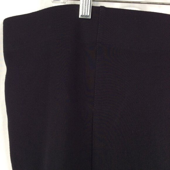 dip Ponte Knit Ankle Pants Women's Plus Size 3X Black Pull On Front Seam Stretch - Picture 4 of 9